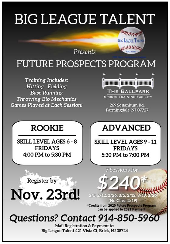 2021 Big League Talent Future Prospects Program 2021 Big League Talent Future Prospects Program